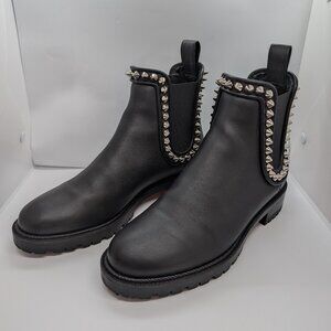 Christian Louboutin studded black Chelsea boots 38 EU